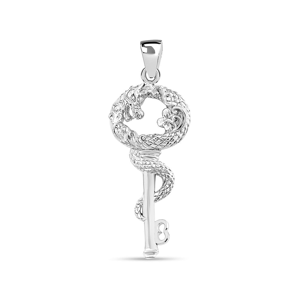 Royal Bali Collection - Sterling Silver Dragon Key Pendant, Silver Wt. 6.5 Gms 7654051 0