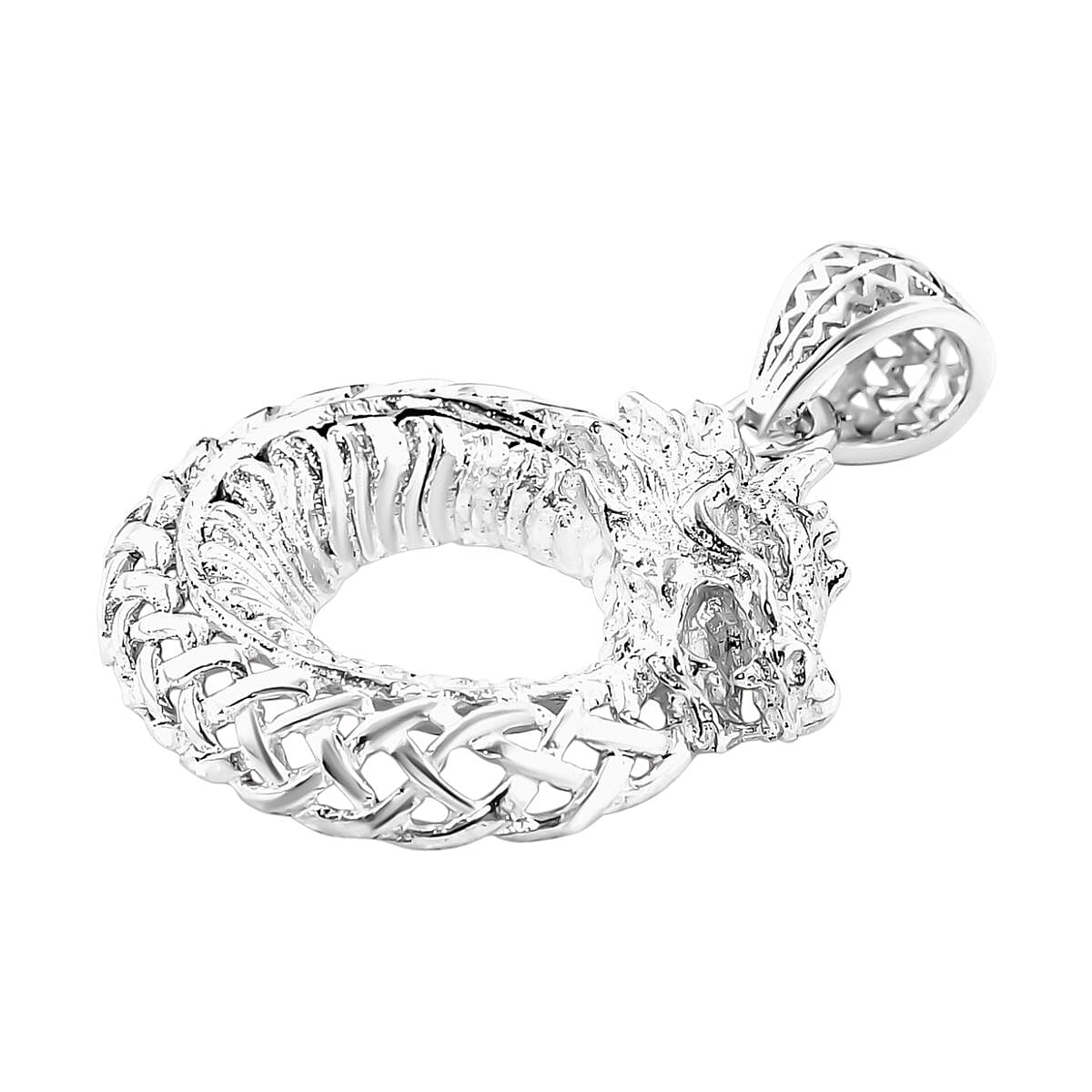 Royal Bali Collection - Circular Dragon Pendant in Sterling Silver, Silver Wt. 6.66 Gms. 7654052 4