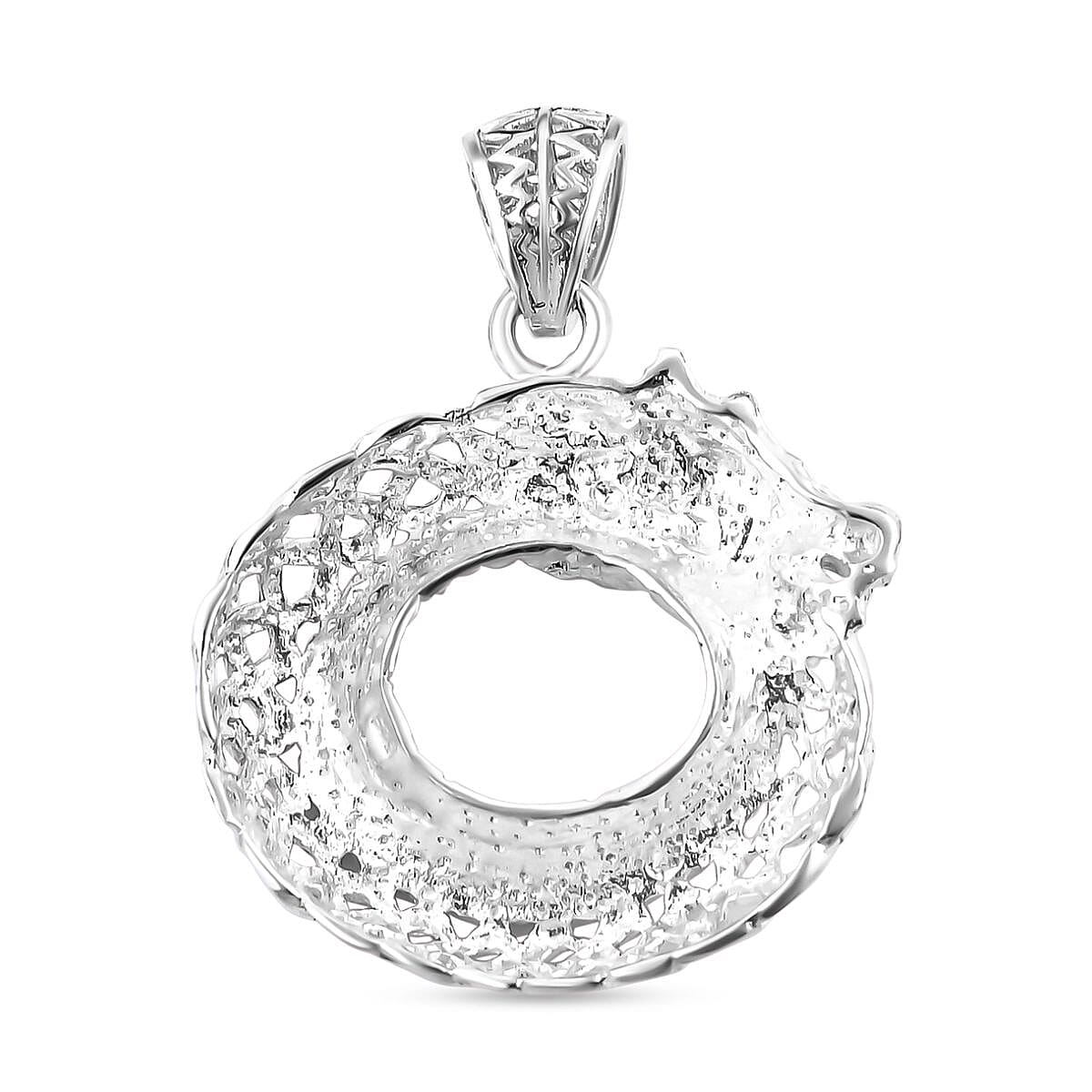 Royal Bali Collection - Circular Dragon Pendant in Sterling Silver, Silver Wt. 6.66 Gms. 7654052 5
