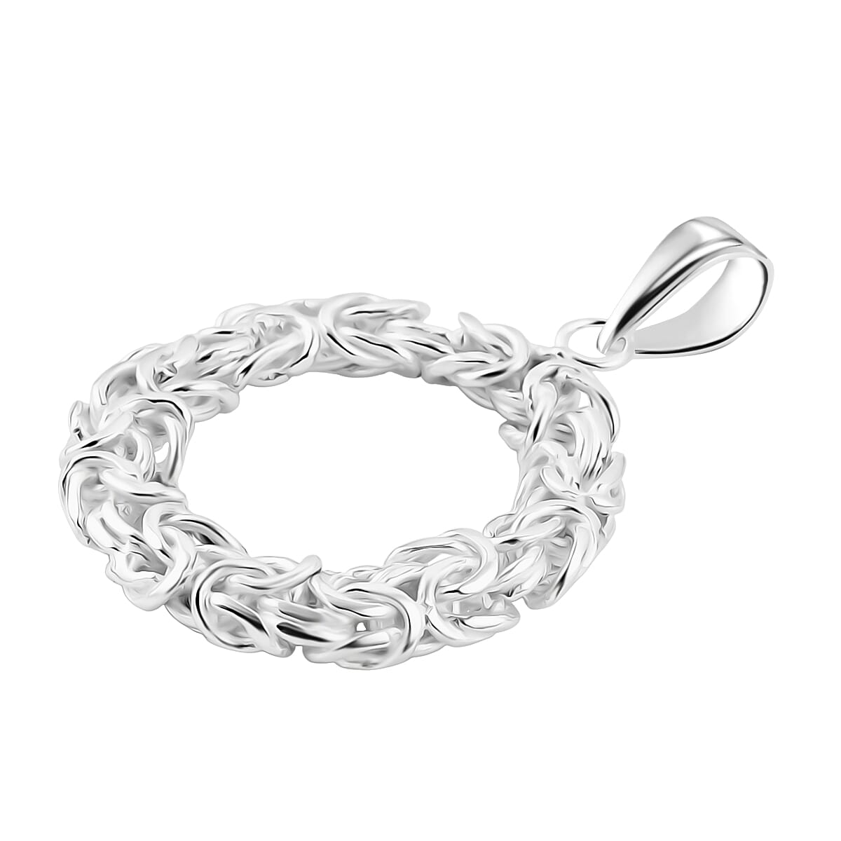 Royal Bali Collection Sterling Silver Byzantine Pattern Circle Pendant 8055920 3