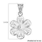 Royal Bali Collection - Sterling Silver Floral Pendant