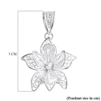 Royal Bali Collection - Sterling Silver Floral Pendant