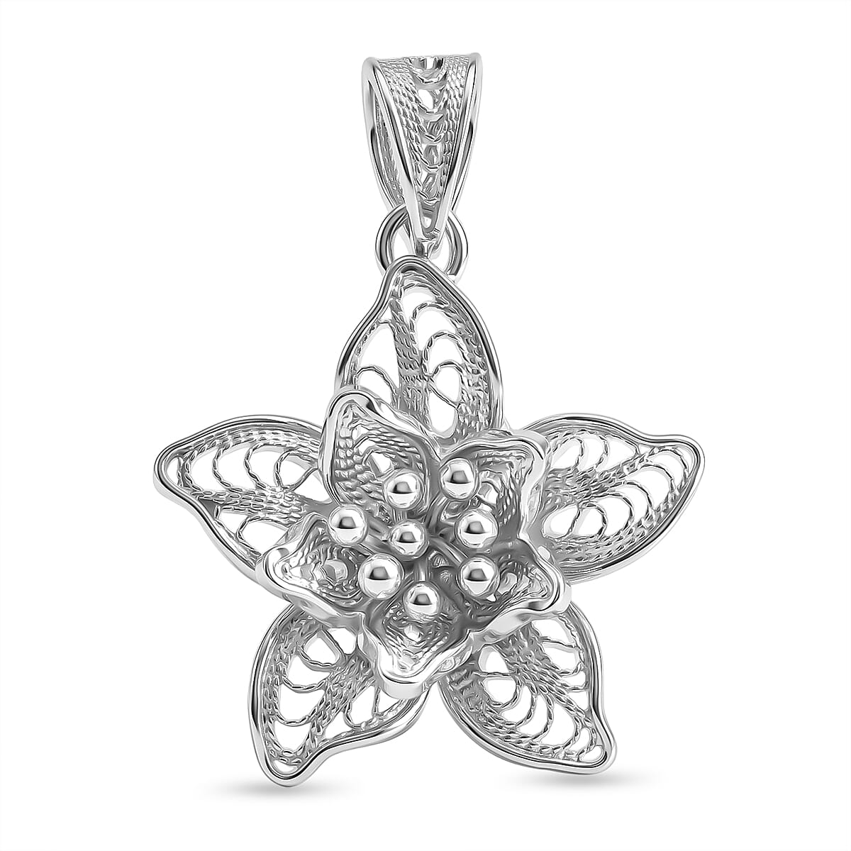 Royal Bali Collection - Sterling Silver Star Pendant V32370222 0