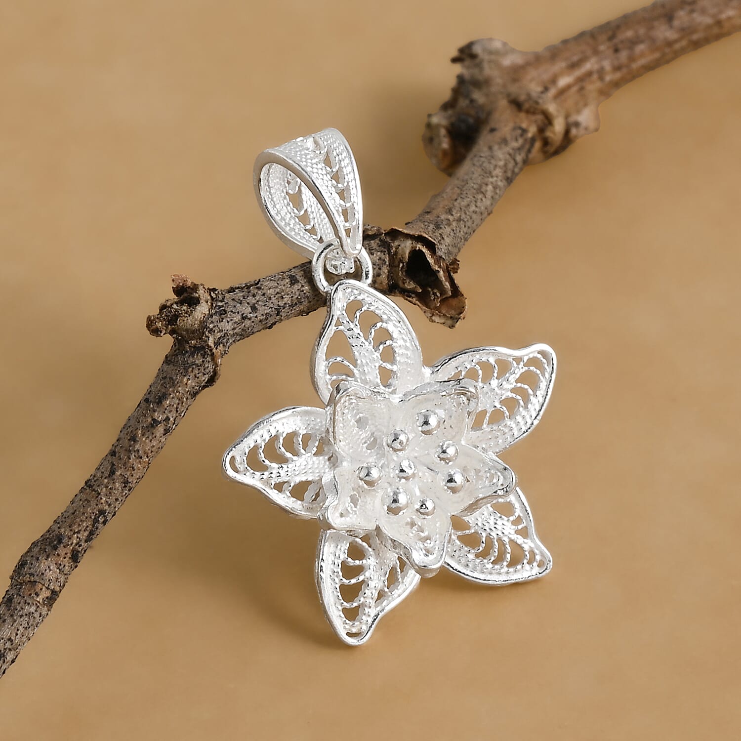 Royal Bali Collection - Sterling Silver Star Pendant V32370222 2