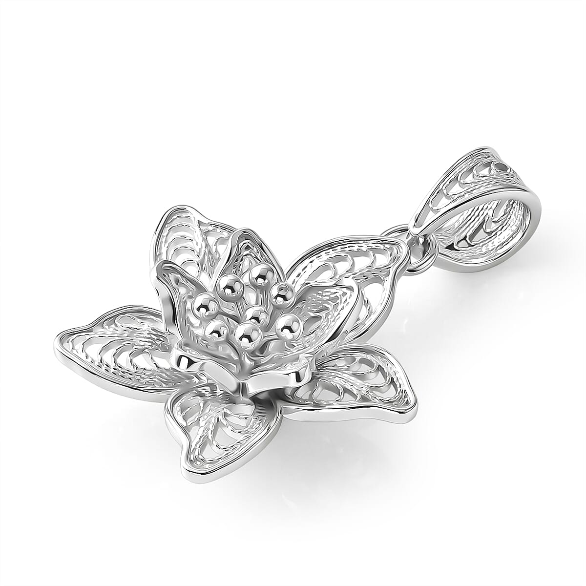 Royal Bali Collection - Sterling Silver Star Pendant V32370222 4