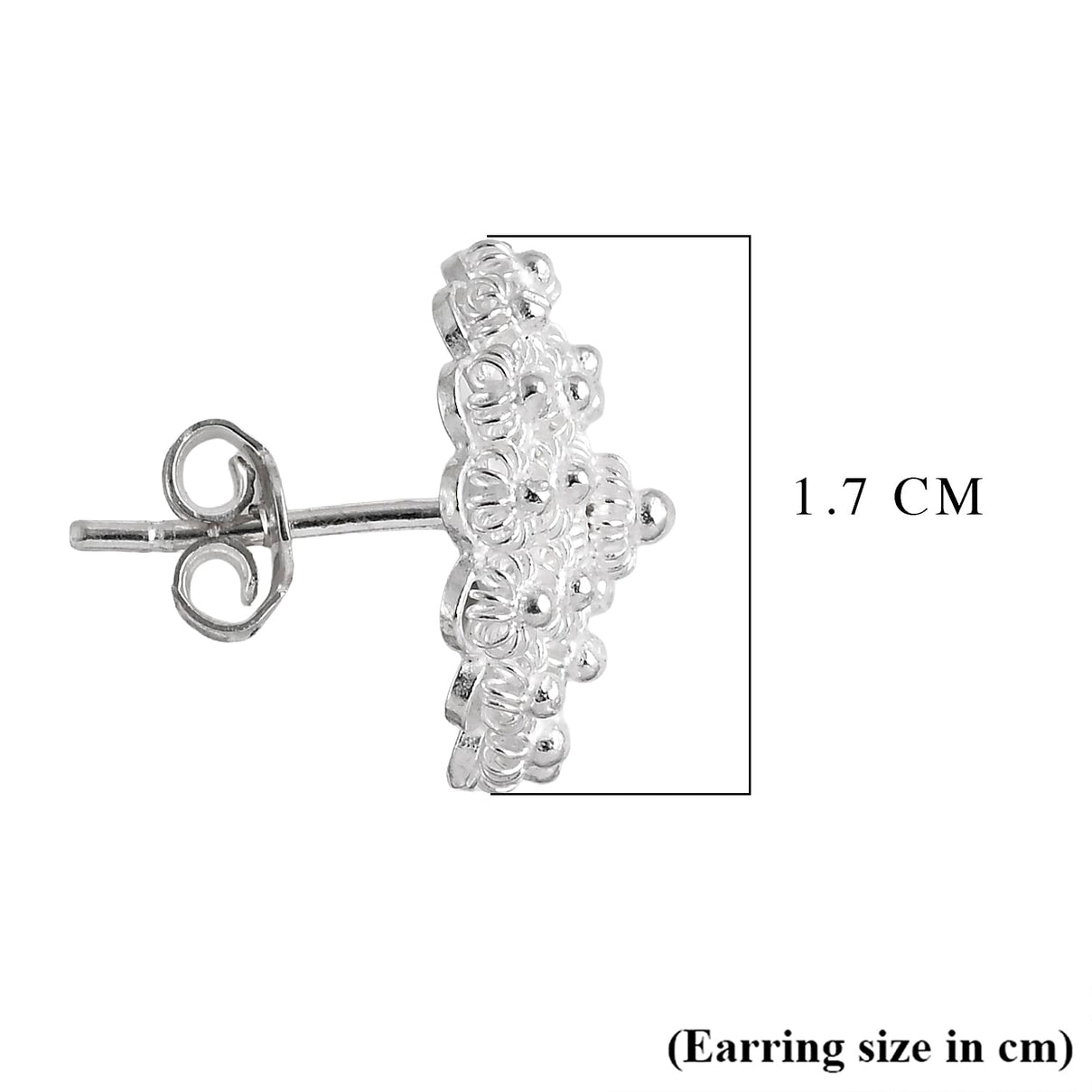 Royal Bali Collection - Sterling Silver Stud Push Back Earrings V32370746 9