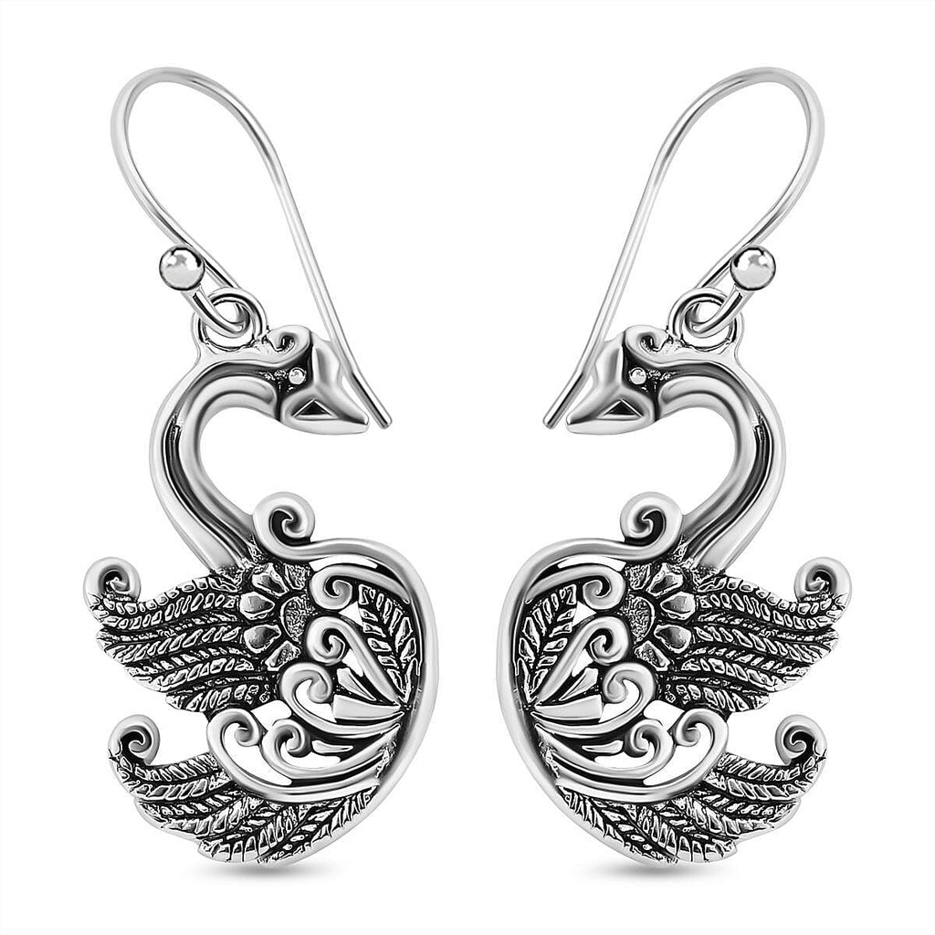 Royal Bali Collection - Sterling Silver Swan Earrings