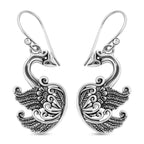 Royal Bali Collection - Sterling Silver Swan Earrings