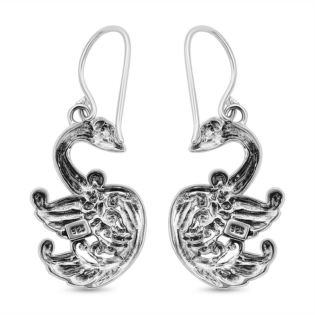 Royal Bali Collection - Sterling Silver Swan Earrings