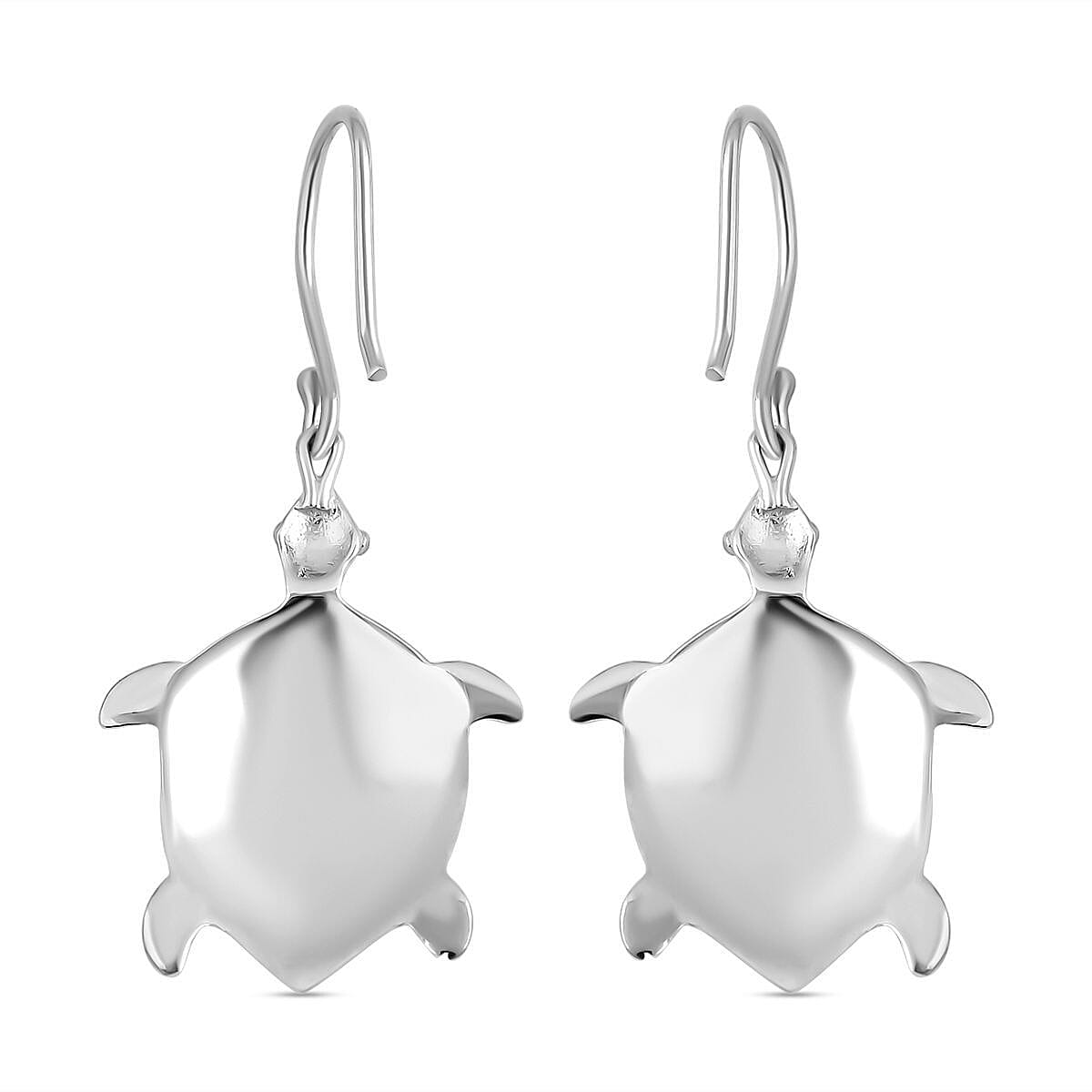 Royal Bali Collection - Turtle Earring with Hook in Sterling Silver 7620820 4