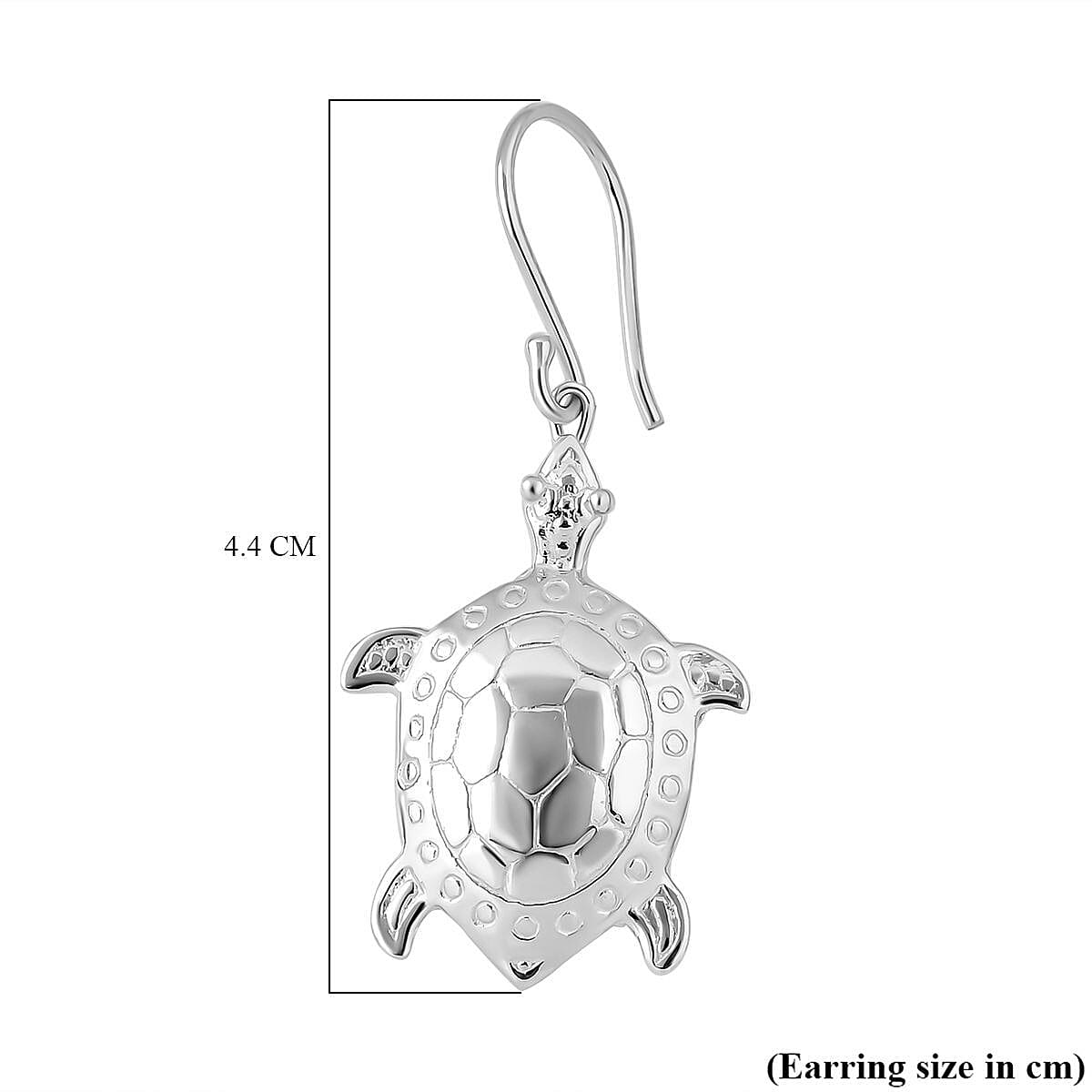 Royal Bali Collection - Turtle Earring with Hook in Sterling Silver 7620820 5