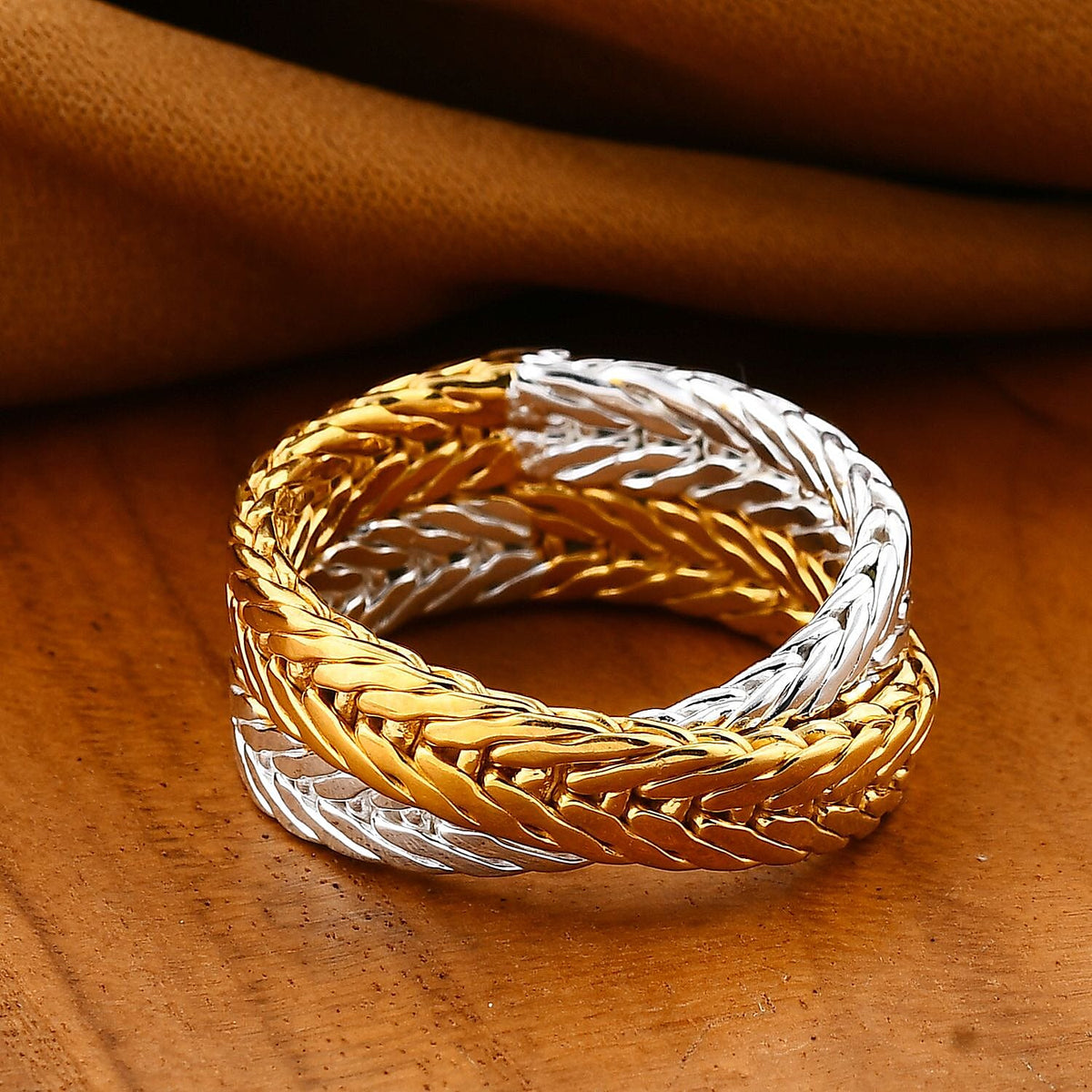 Royal Bali Collection Tulang Naga Ring in Sterling Silver with Dual Tone 7856495 2