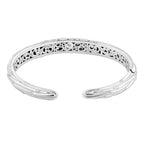 Royal Bali Iconic Edition - Designer Inspired Sterling Silver Unity Bangle with 18K Yellow Gold, Two Tone Wt. 27.25 Gms - 7.5