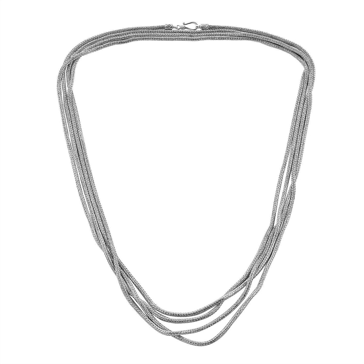 First Time Ever - Royal Bali Collection Handmade Sterling Silver Tulang Naga Necklace (Size 100), Silver Wt. 83.00 Gms 7625709 0