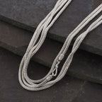 First Time Ever - Royal Bali Collection Handmade Sterling Silver Tulang Naga Necklace (Size 100), Silver Wt. 83.00 Gms