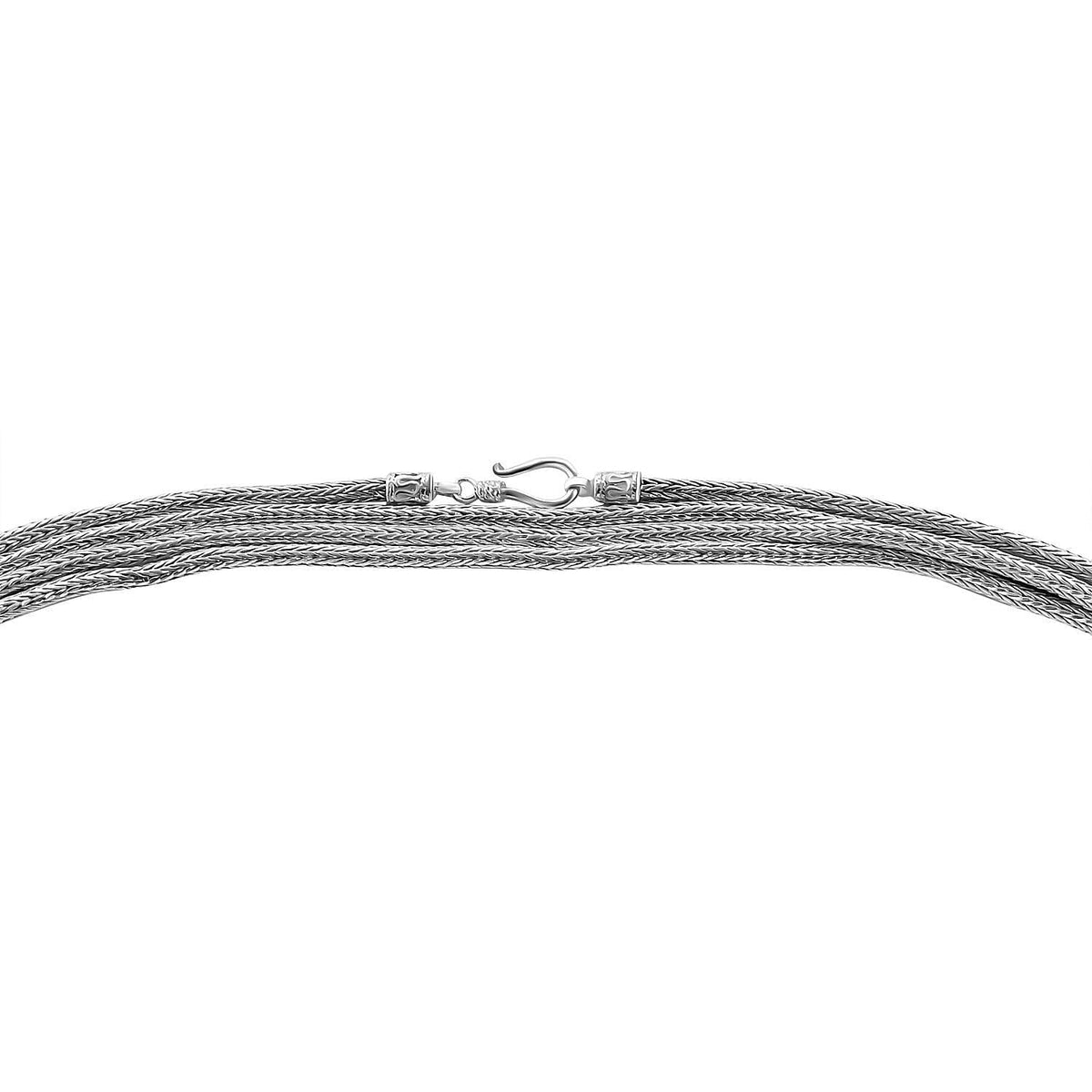First Time Ever - Royal Bali Collection Handmade Sterling Silver Tulang Naga Necklace (Size 100), Silver Wt. 83.00 Gms 7625709 4