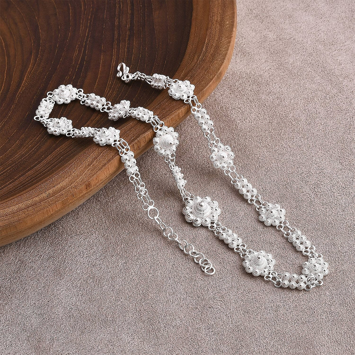Royal Bali Tarakasi Collection - Sterling Silver Necklace (Size 18 - 1 Ext), Silver Wt. 20.10 Gms. 8258192 1