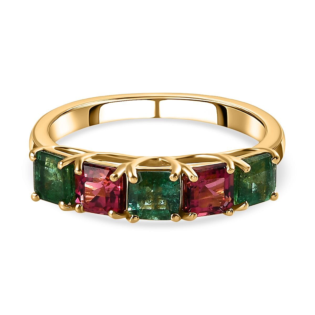 Rubellite  5 Stone Ring in Vermeil YG Sterling Silver 1.79 ct  2.930  Ct. 7687831 0