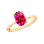 Rubellite  Ring in Vermeil YG Sterling Silver 1.30 ct  1.300  Ct.