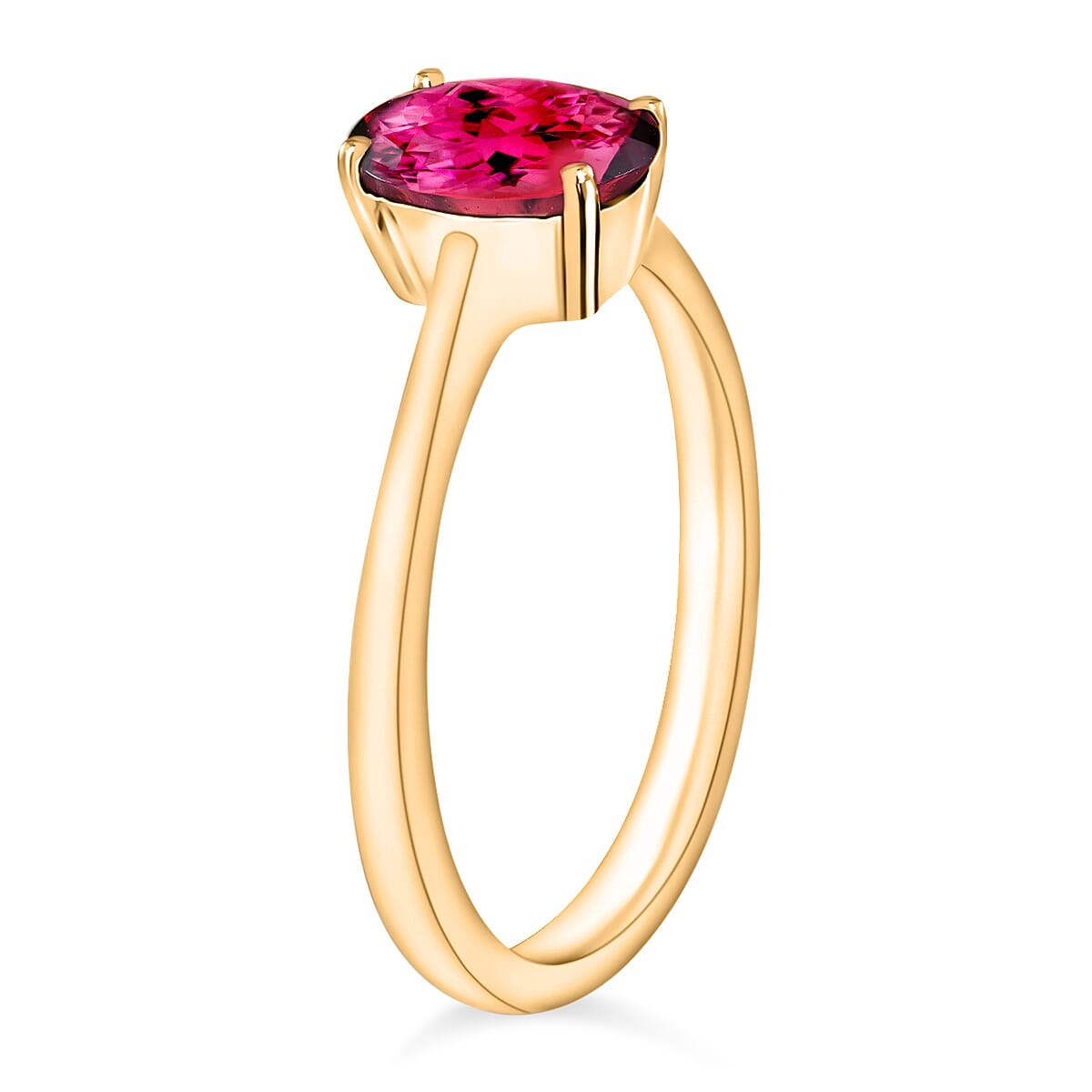 Rubellite Ring in Vermeil Yellow Gold Sterling Silver 1.30 Ct 7720845 2