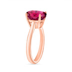 Rubellite  Solitaire Ring in Vermeil RG Sterling Silver 2.53 ct  2.530  Ct.