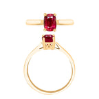 Rubellite  Solitaire Ring in Vermeil YG Sterling Silver 1.36 ct  1.360  Ct.