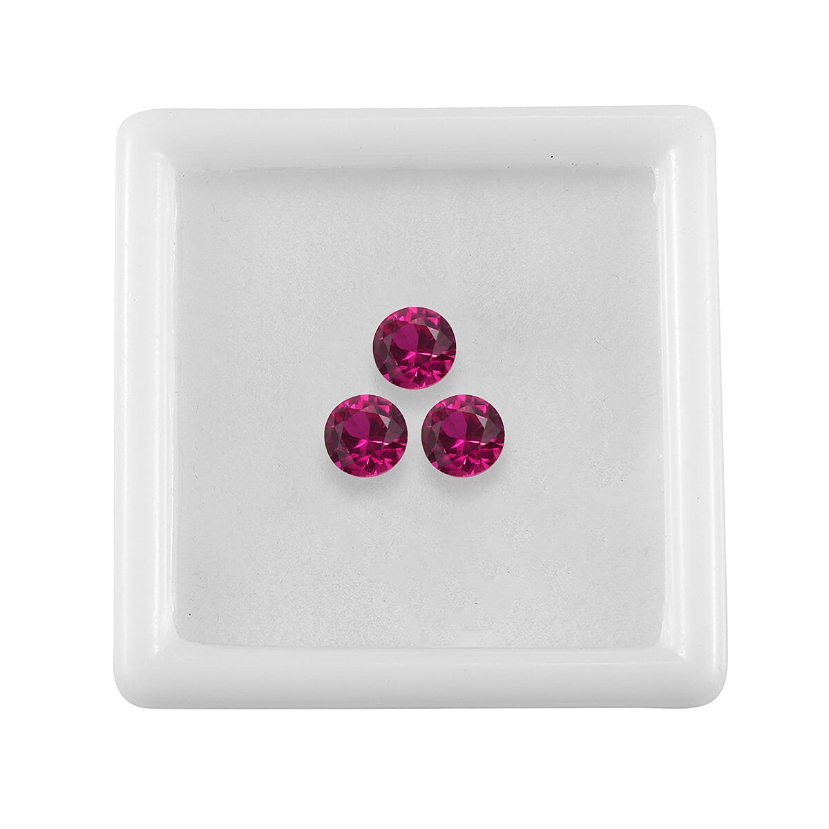 Set of 3 Ruby Cubic Zirconia Loose Gemstones in Round Shape 1.56 Ct. (5 mm) 8071024 3