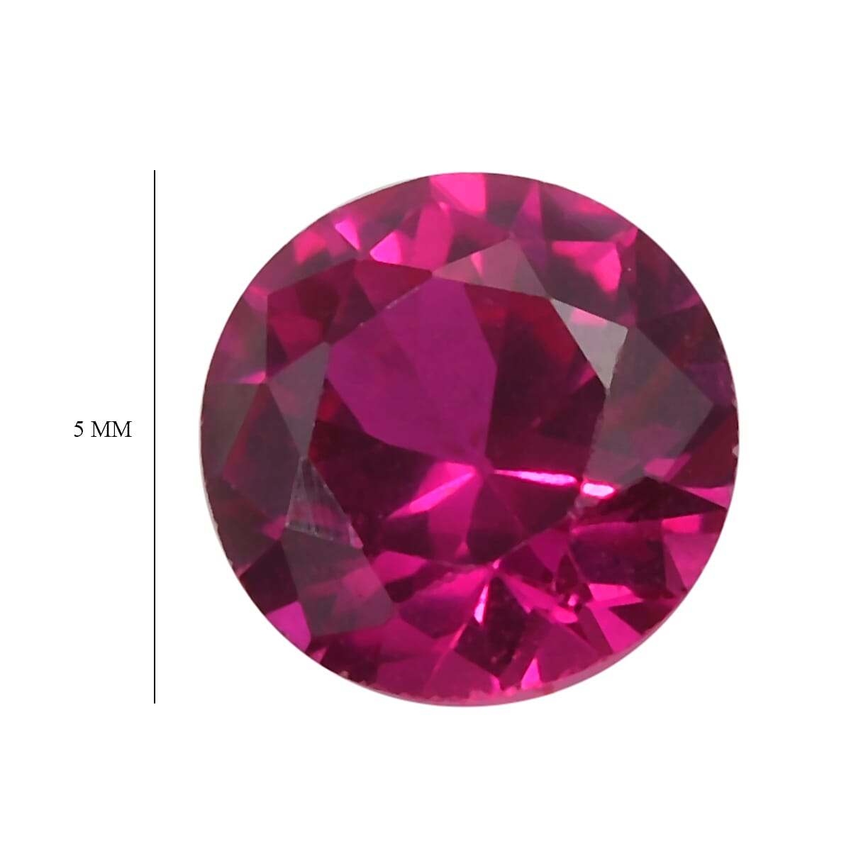 Set of 3 Ruby Cubic Zirconia Loose Gemstones in Round Shape 1.56 Ct. (5 mm) 8071024 4