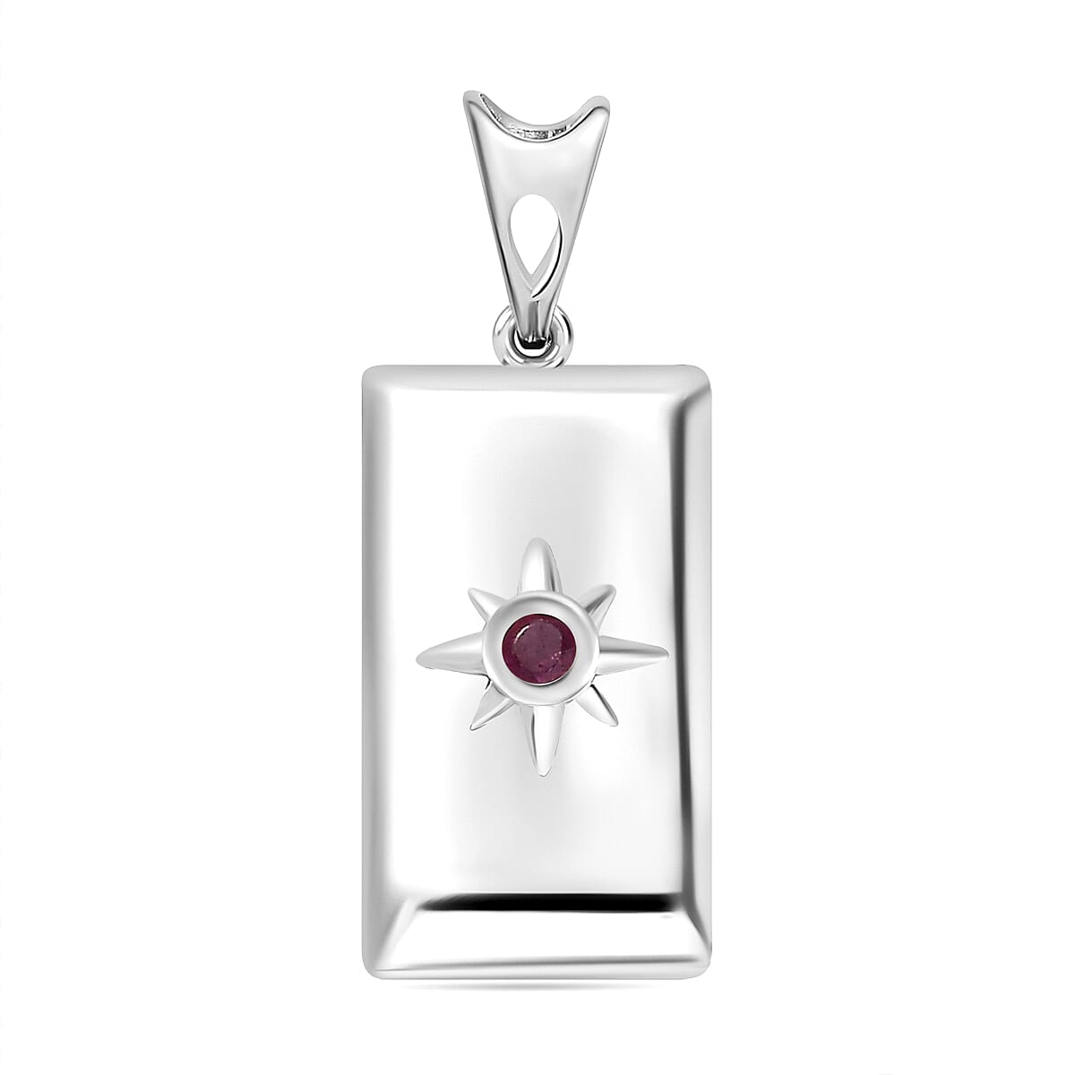 Ruby Ingot Bar Pendant in Sterling Silver 7832273 0