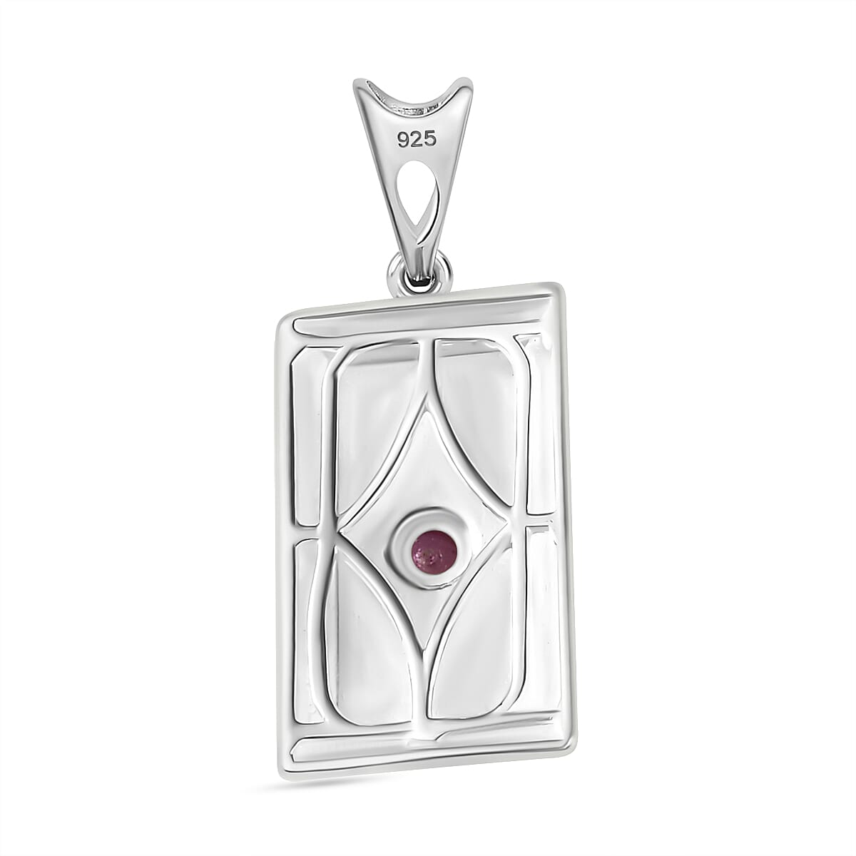 Ruby Ingot Bar Pendant in Sterling Silver 7832273 5