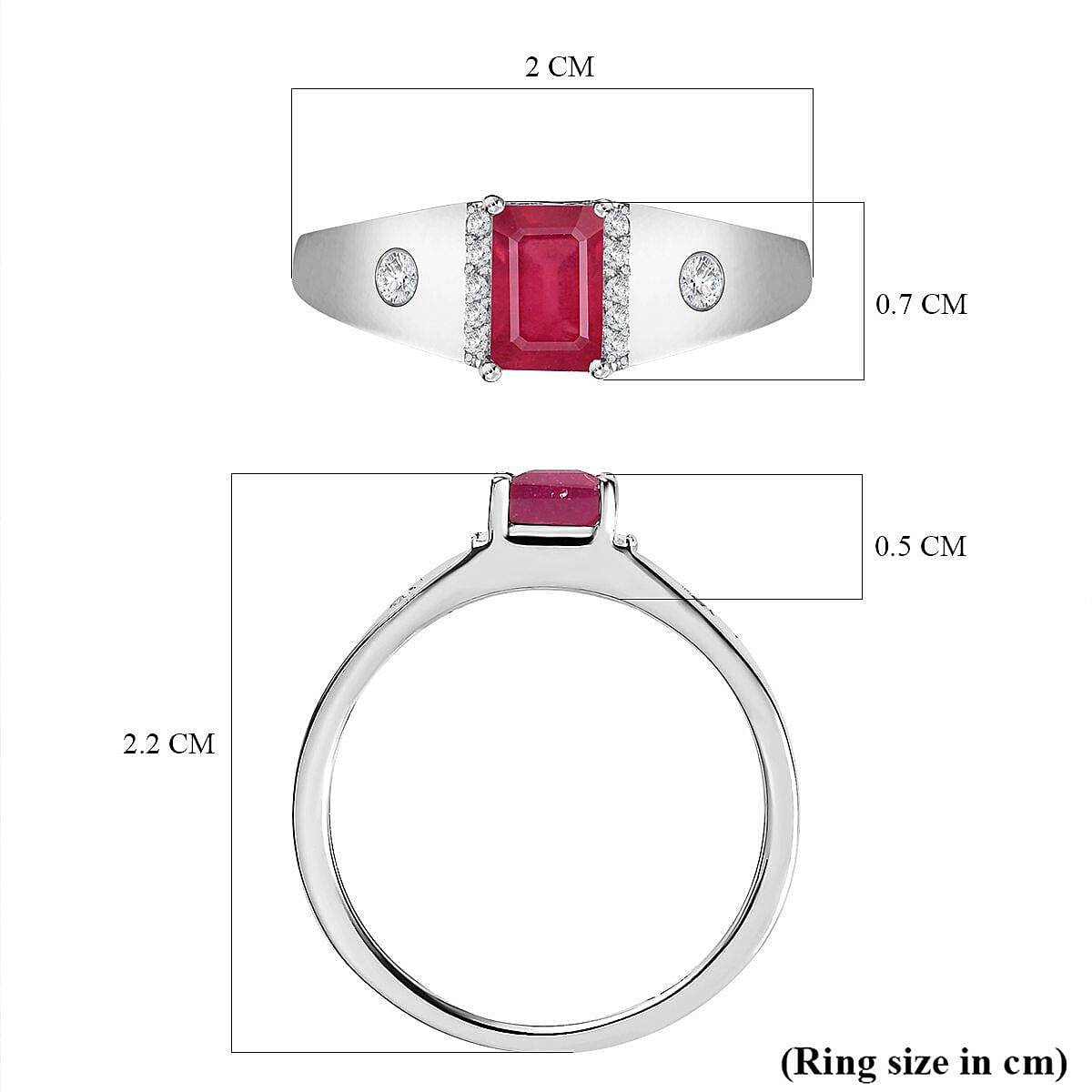 Cabo Delgado Ruby and Natural Cambodian Zircon Halo Ring in Sterling Silver 7260773 11