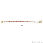 Burmese Ruby Bracelet (Size - 7.0) with GB Lock Box in 18K Vermeil Yellow Gold Plated Sterling Silver 2.35 Ct