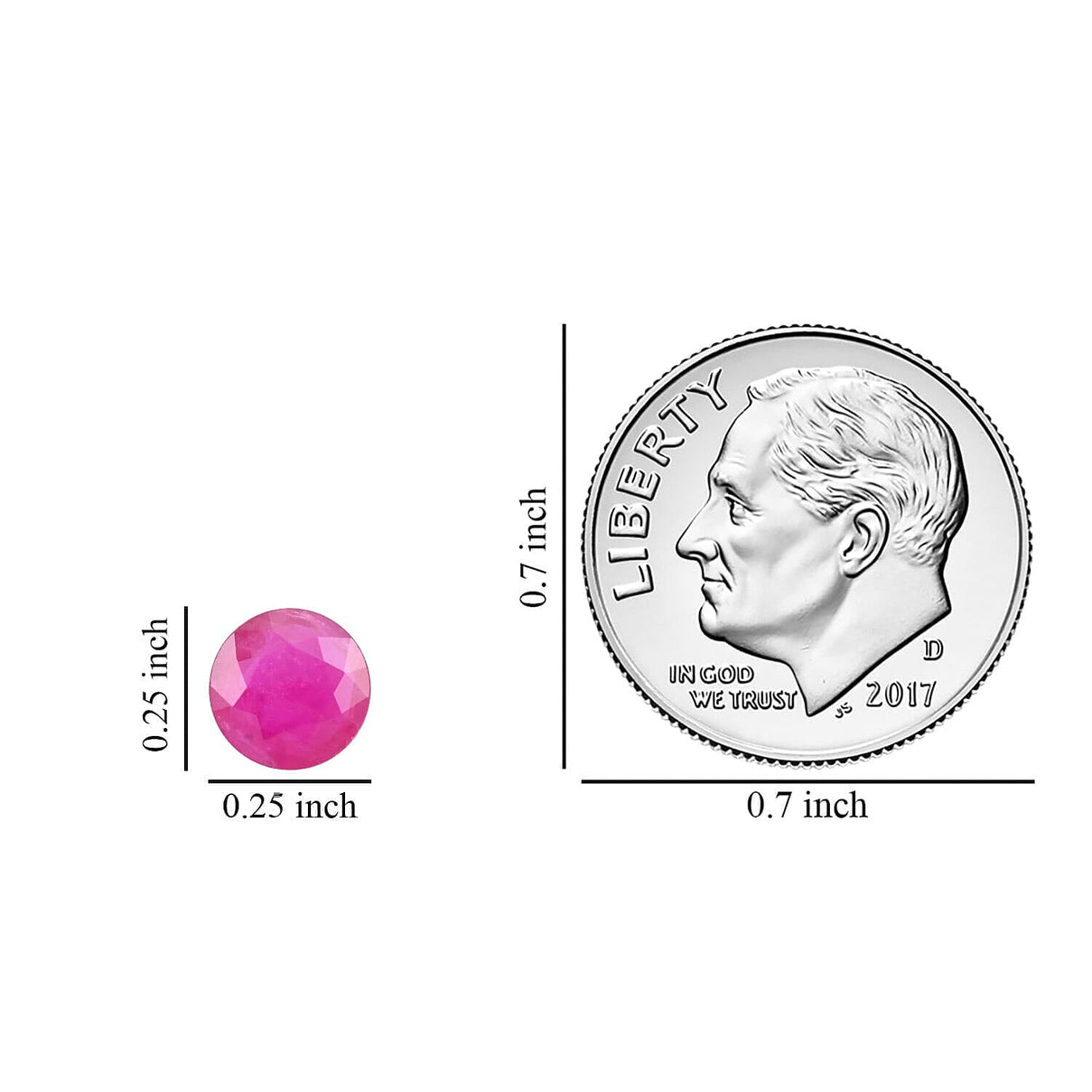 1.2 Ct. AAA Ruby Loose Gemstone in Round Shape (6.5 MM) 7816898 5