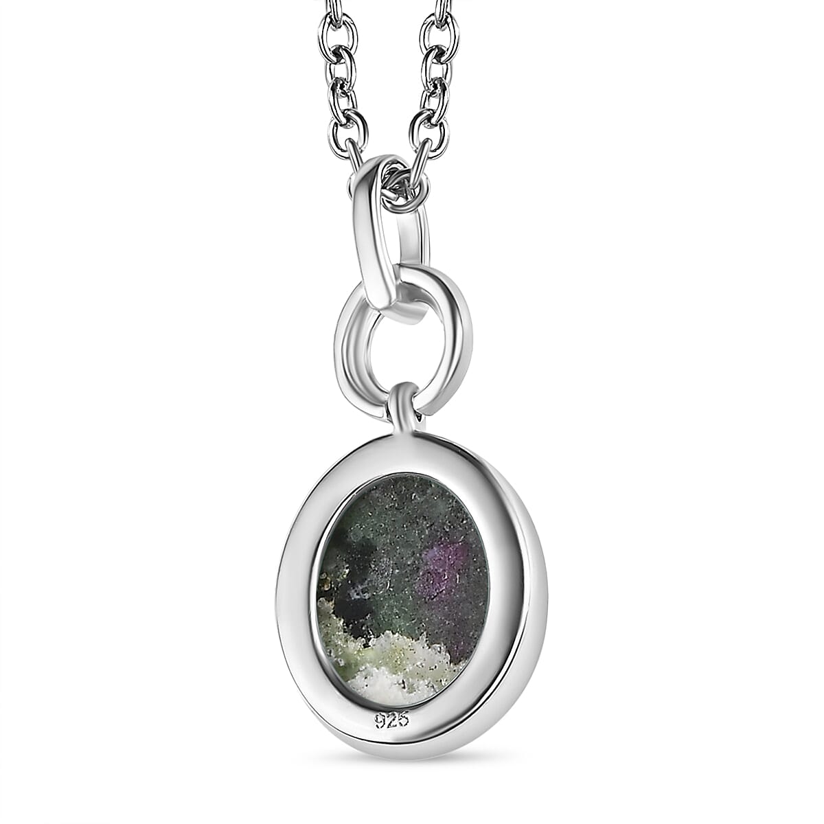 Ruby Zoisite Pendant with Chain (Size 20) in Platinum Overlay Sterling Silver 2.50 Ct. 4195448 5
