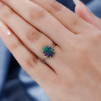 Ruby Zoisite Ring in Platinum Overlay Sterling Silver 3.88 Ct.