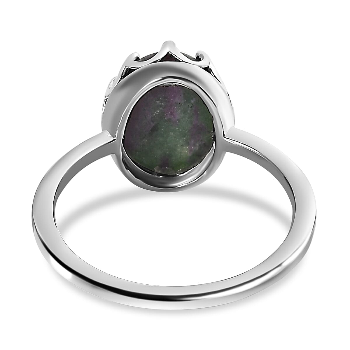 Ruby Zoisite Ring in Platinum Overlay Sterling Silver 3.88 Ct. V32738593 4