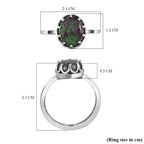 Ruby Zoisite Ring in Platinum Overlay Sterling Silver 3.88 Ct.