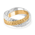 Royal Bali Collection - Dual Tone Sterling Silver Ring, Silver Wt. 7.20 Gms