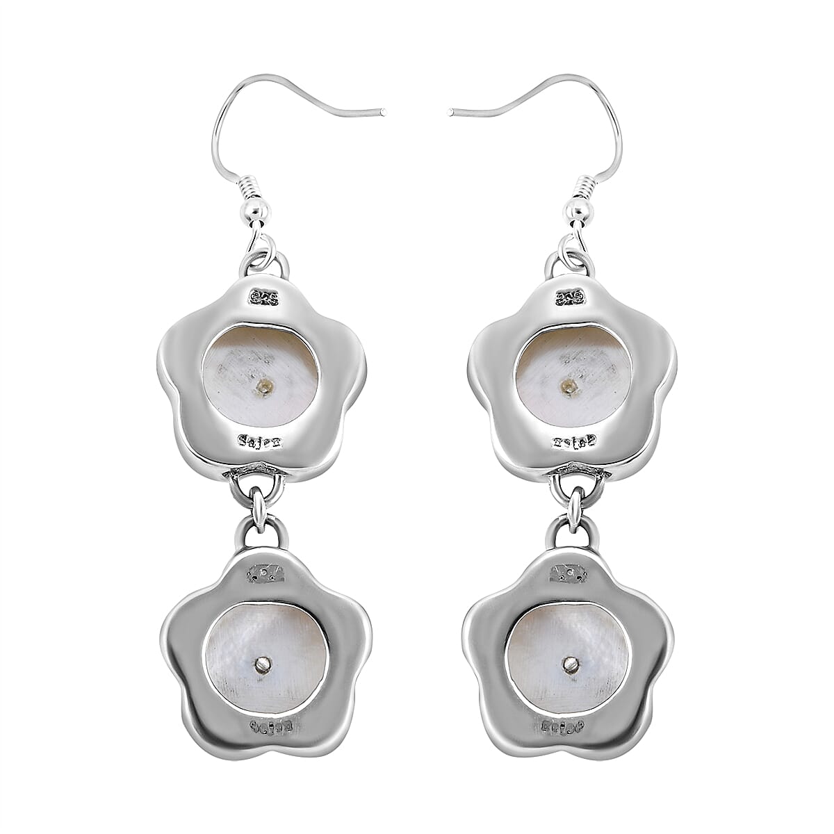 SAJEN SILVER Natures Joy Collection-Mother Of Pearl and Amethyst Floral Dangling Earrings With Hook in Sterling Silver 7144933 5
