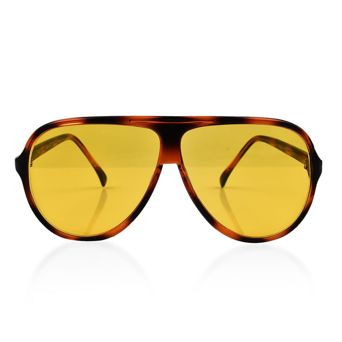 SCHILLACI Tortoise Eyewear Sunglasses with Yellow Lenses 7550241 0