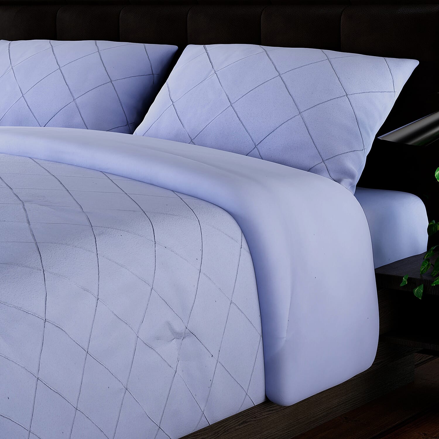 4 Piece Set Solid Microfibre 1 Flat Sheet,1 Fitted Sheet and 2 Pillowcases - White 3844784 1