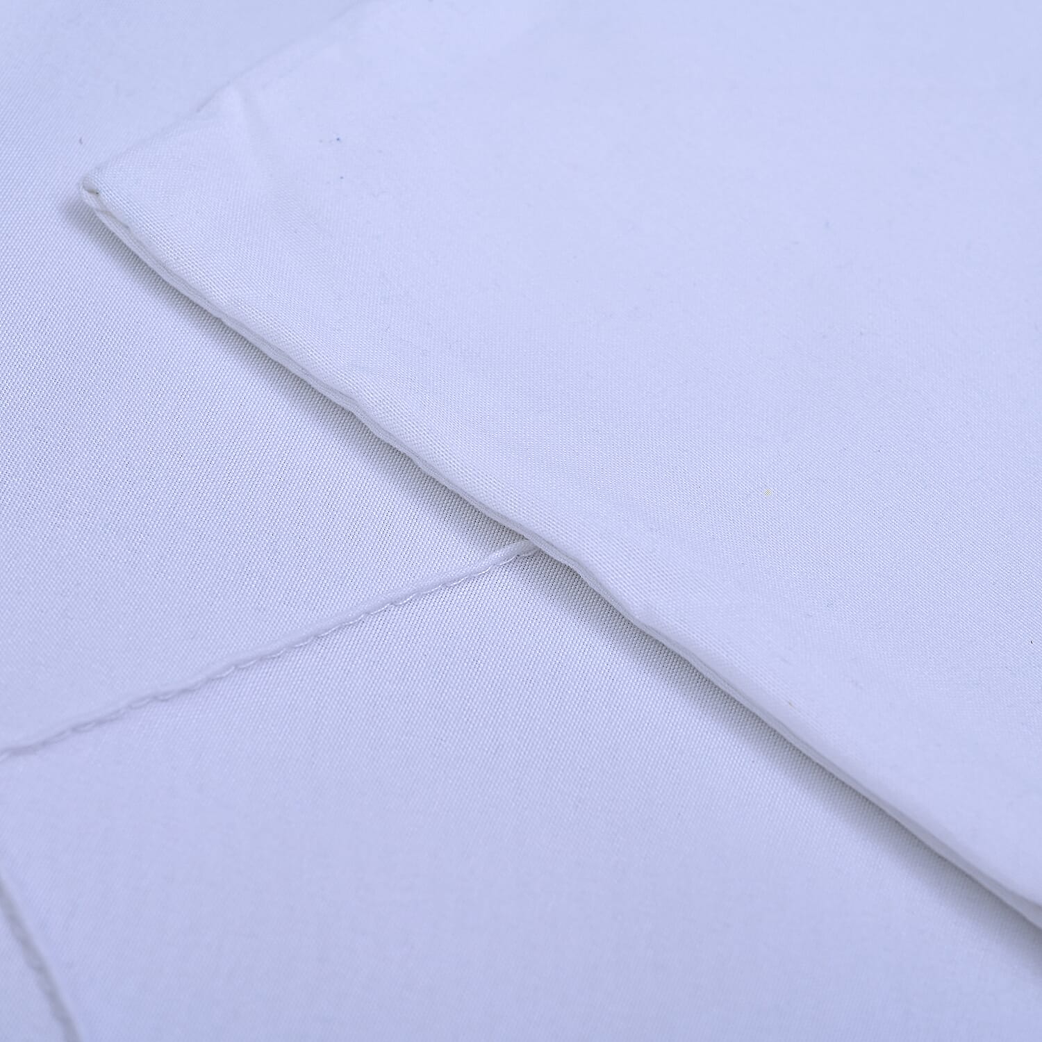 4 Piece Set Solid Microfibre 1 Flat Sheet,1 Fitted Sheet and 2 Pillowcases - White 3844784 3