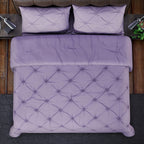 4 Piece Set Solid Microfibre  1 Comforter  (225x220 Cm),1 Fitted Sheet (150x200 Cm) and 2 Pillowcases (50x70 Cm) - Lavender