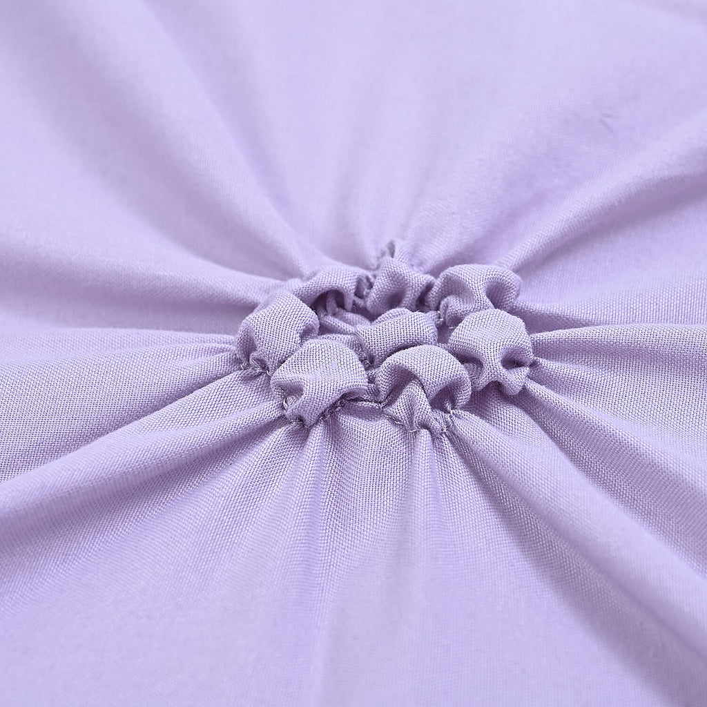 4 Piece Set Solid Microfibre  1 Comforter  (225x220 Cm),1 Fitted Sheet (150x200 Cm) and 2 Pillowcases (50x70 Cm) - Lavender