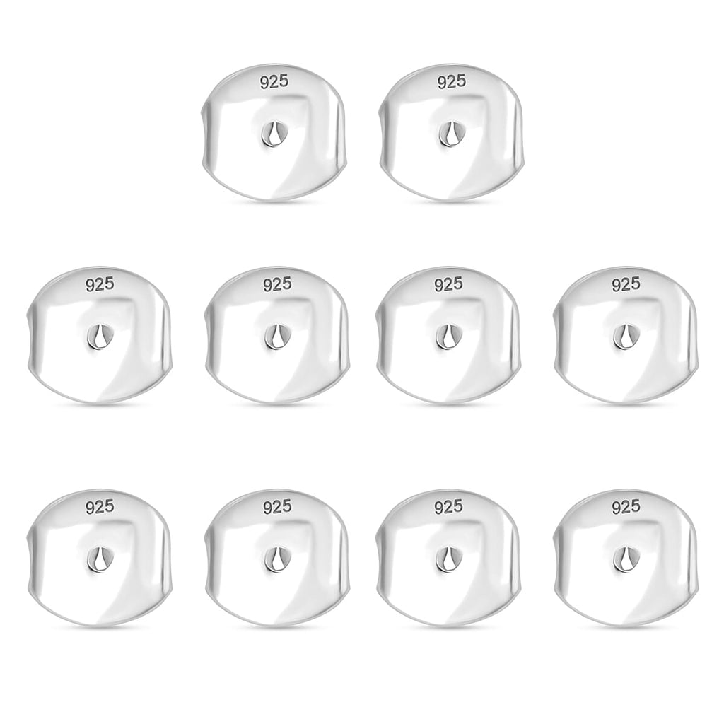SET OF 5 - Oversized Earring Push Backs in Sterling Silver