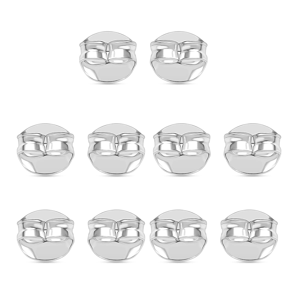 SET OF 5 - Oversized Earring Push Backs in Sterling Silver 4370198 5