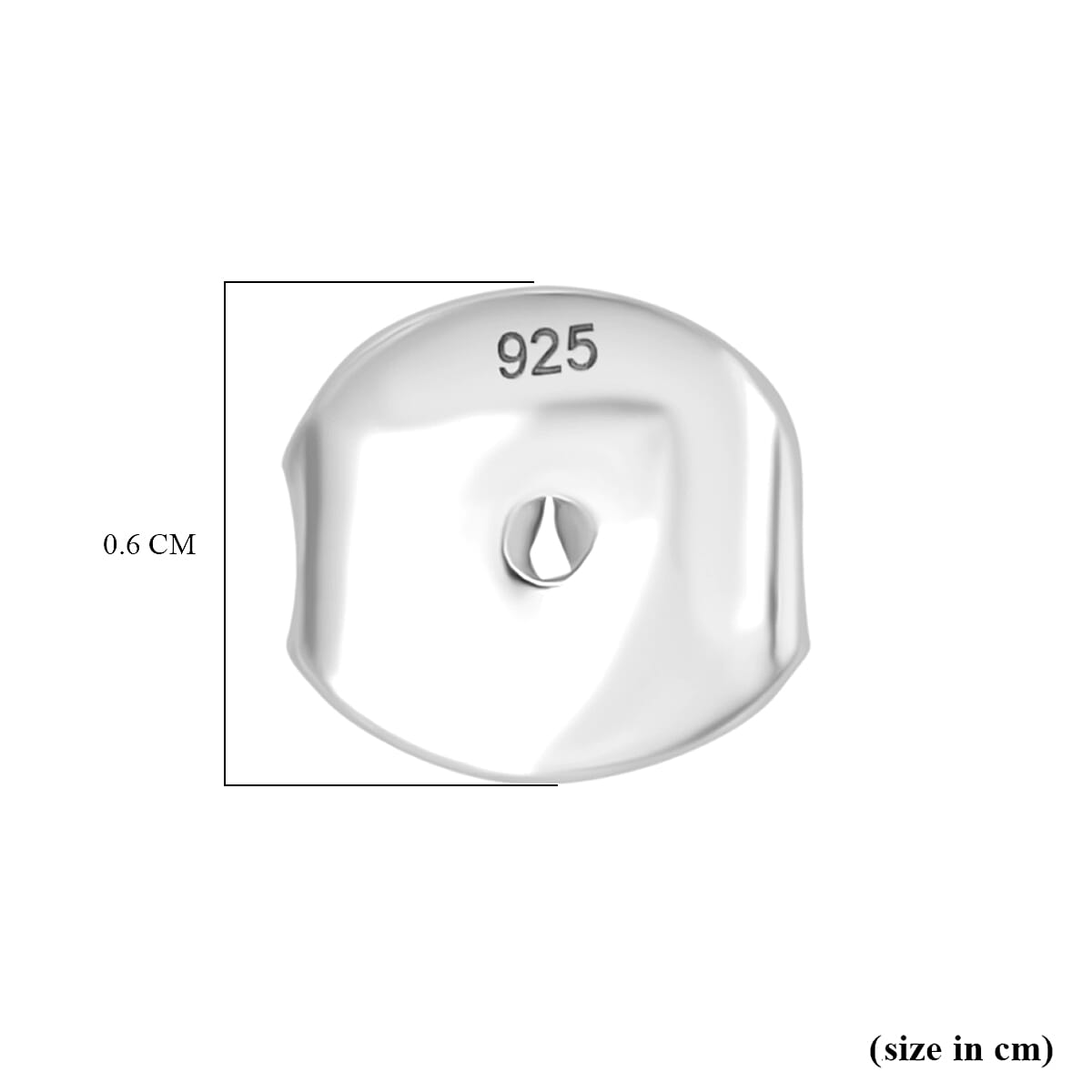 SET OF 5 - Oversized Earring Push Backs in Sterling Silver 4370198 9