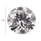 SGL Certified (I2-G-H)White Diamond Round 4.1-4.3 mm.