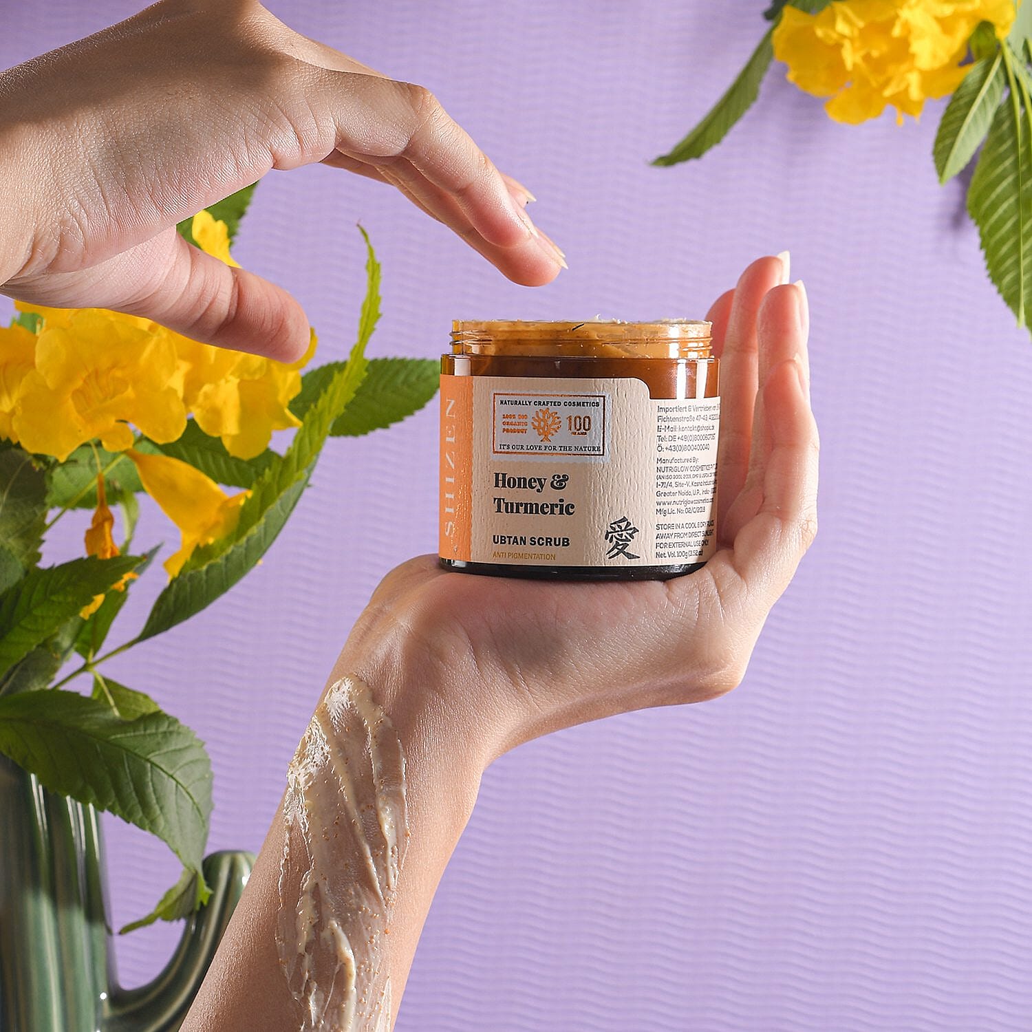 SHIZEN Honey Turmeric Ubtan Anti Pigmentation Face Scrub 100 Gms. 6040530 3