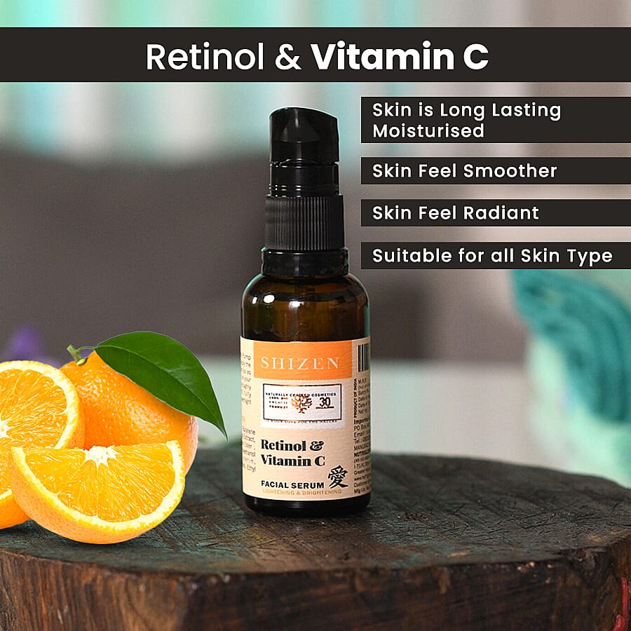 SHIZEN: Retinol and Vitamin C Facial Serum - 30ml 6040370 3